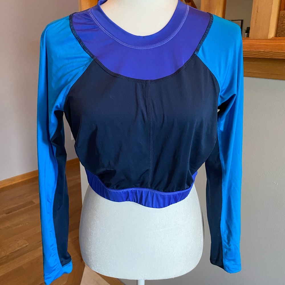 JoyLab Blue and Black Long Sleeve Top
